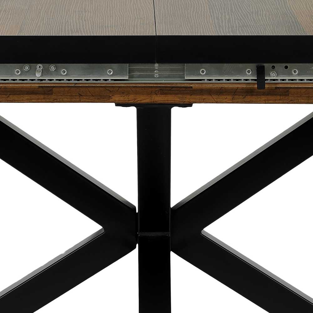 Design Ausziehtisch in Antik Holz Dekor - Uladan