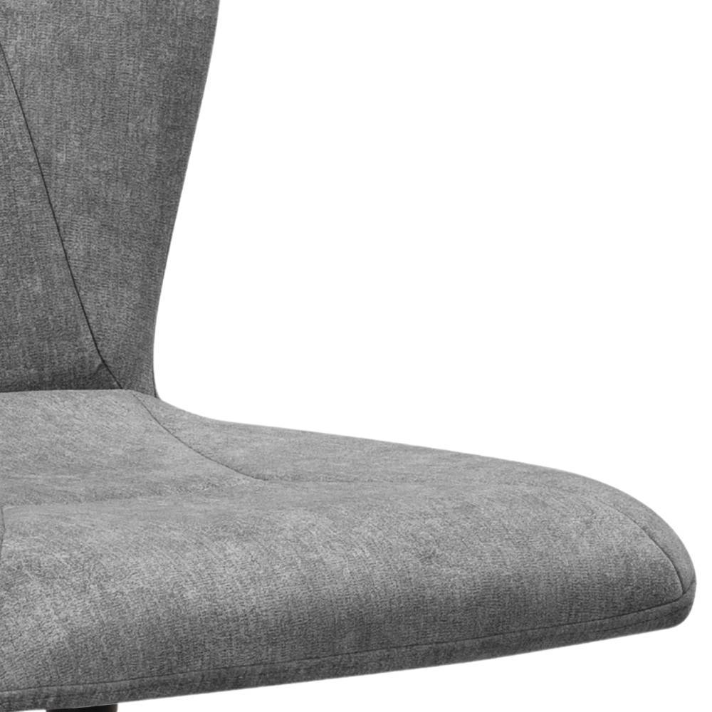 Flockstoff Stühle in Grau mit Schwarz - Pogarana (2er Set)