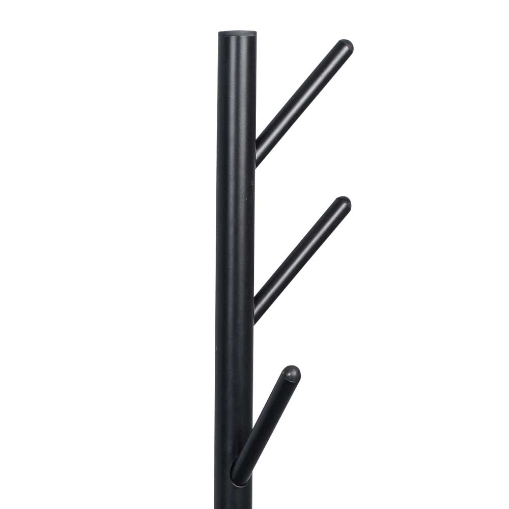 Minimalistische Garderobe in Schwarz mit Glasablage - Jenver