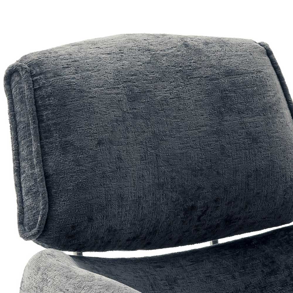 Esstisch Drehstuhl in Anthrazit Webstoffbezug - Turex (2er Set)