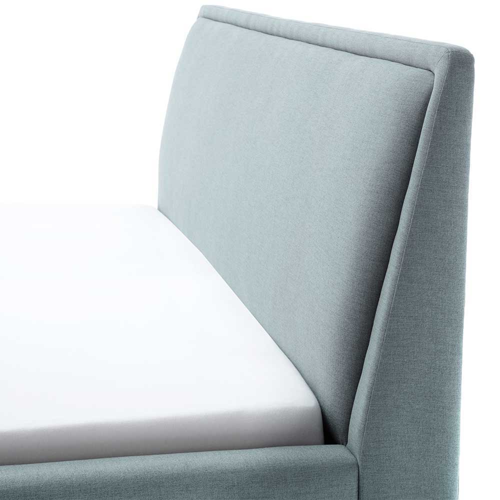Stoff Bett in Hellblau mit Schwarz - Longli
