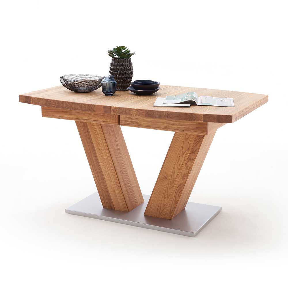 Verlängerbarer Bootsdesign Tisch aus Wildeiche - Peng