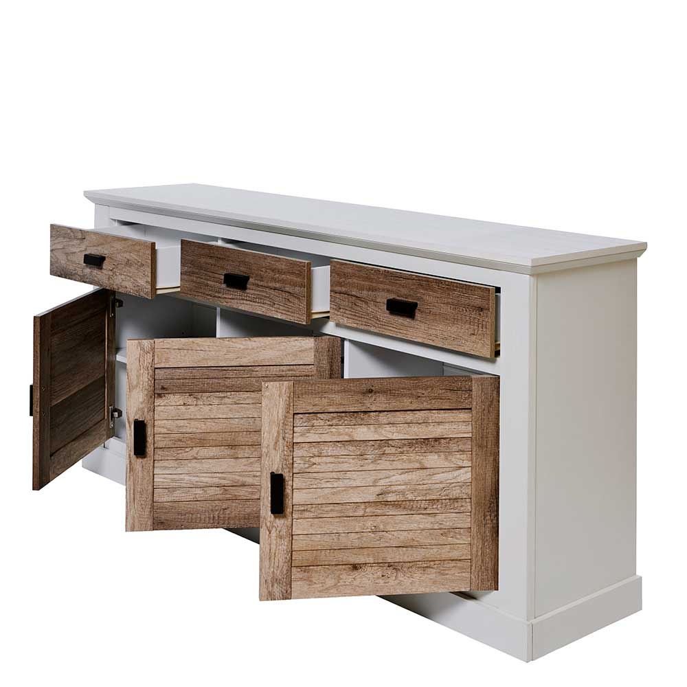 Modern Country Sideboard in Weiß - Gunjo