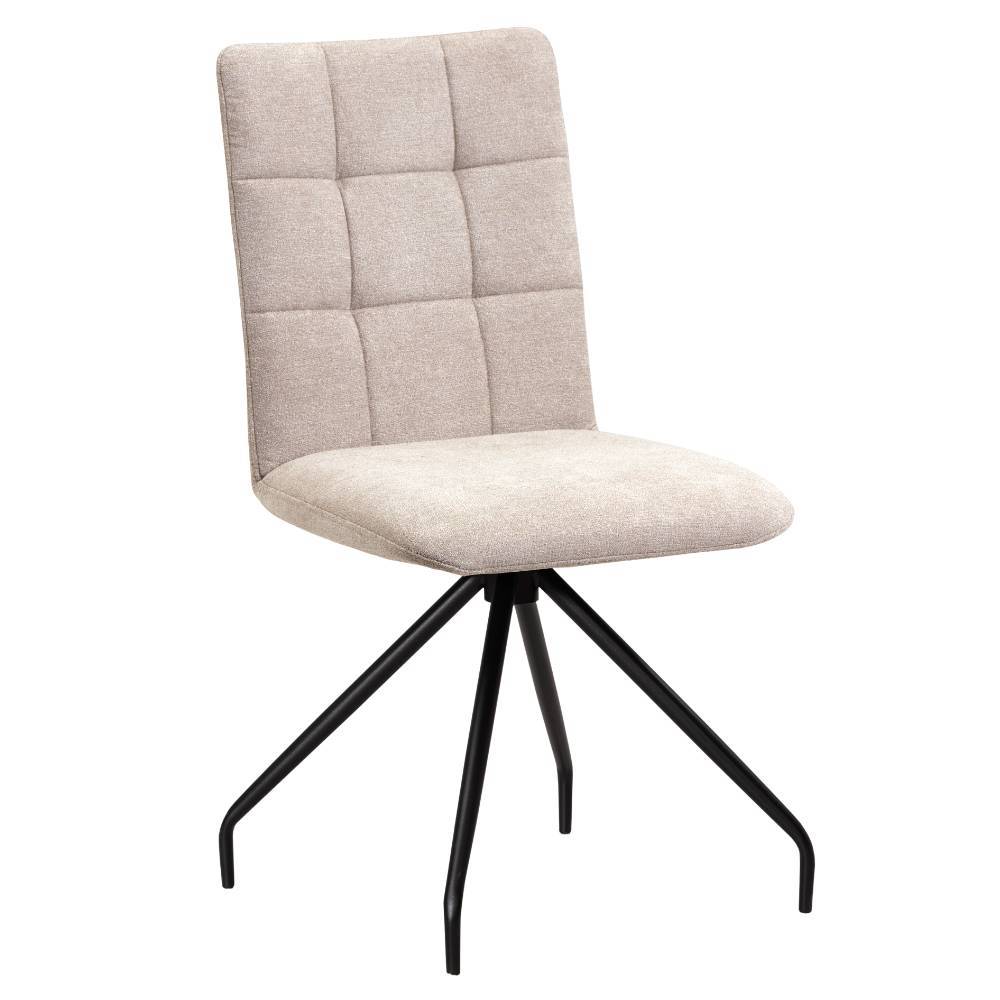 Polsterstuhl in Beige und Schwarz - Varzino (2er Set)