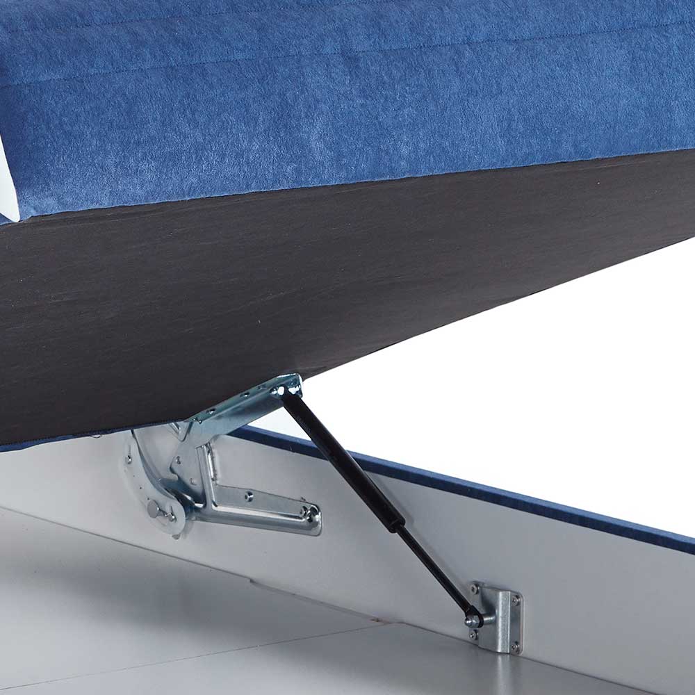 Verstellbare Daybed Polsterliege in Blau Samt - Blackbird