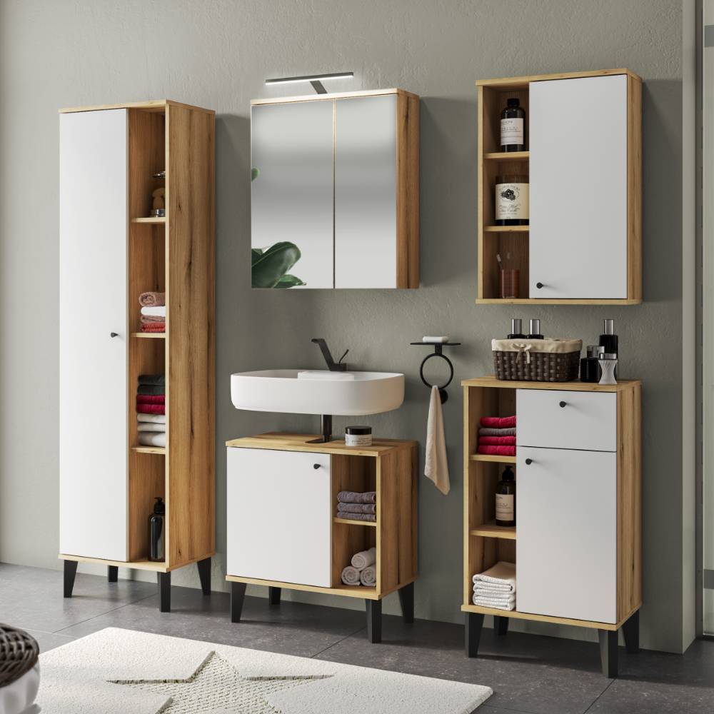 Badezimmer Möbelkombination Set - Naviron (fünfteilig)