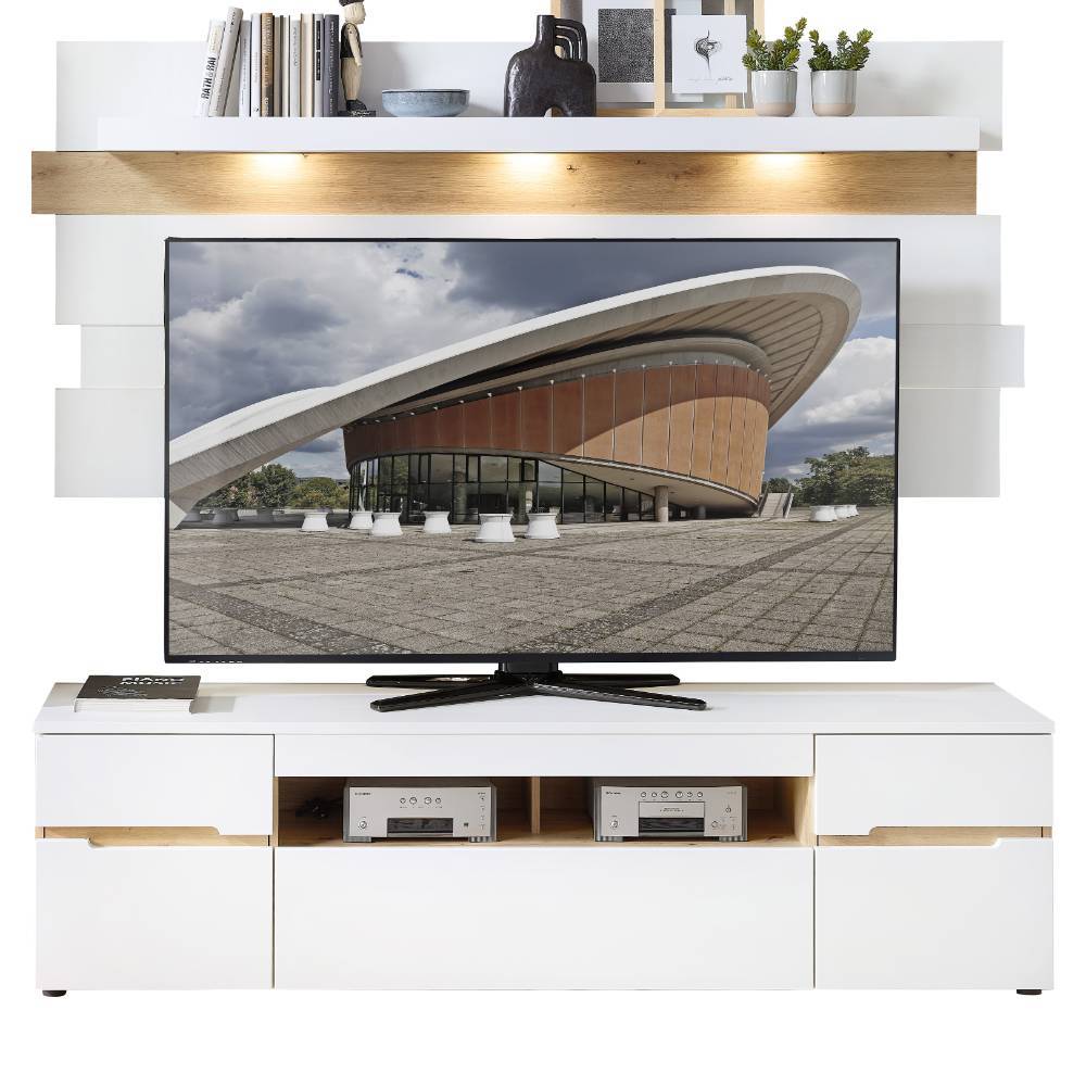Wohnzimmer Anbauwand Set - Anesto (dreiteilig)