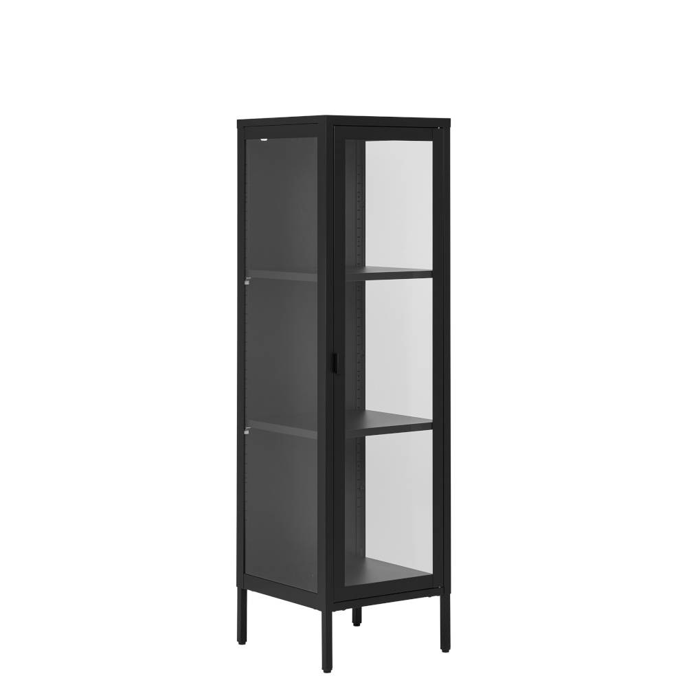 1-türige Vitrine in Schwarz - Baly