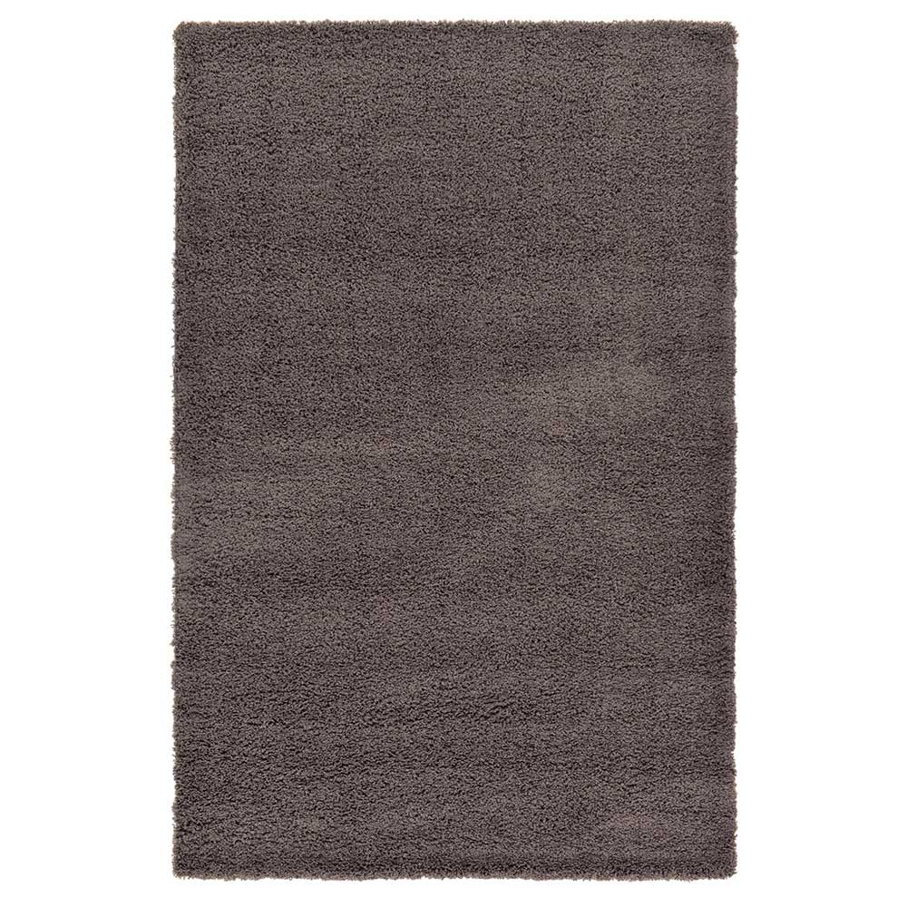 Dunkelgrauer Teppich mit Hochflor - Rosarios