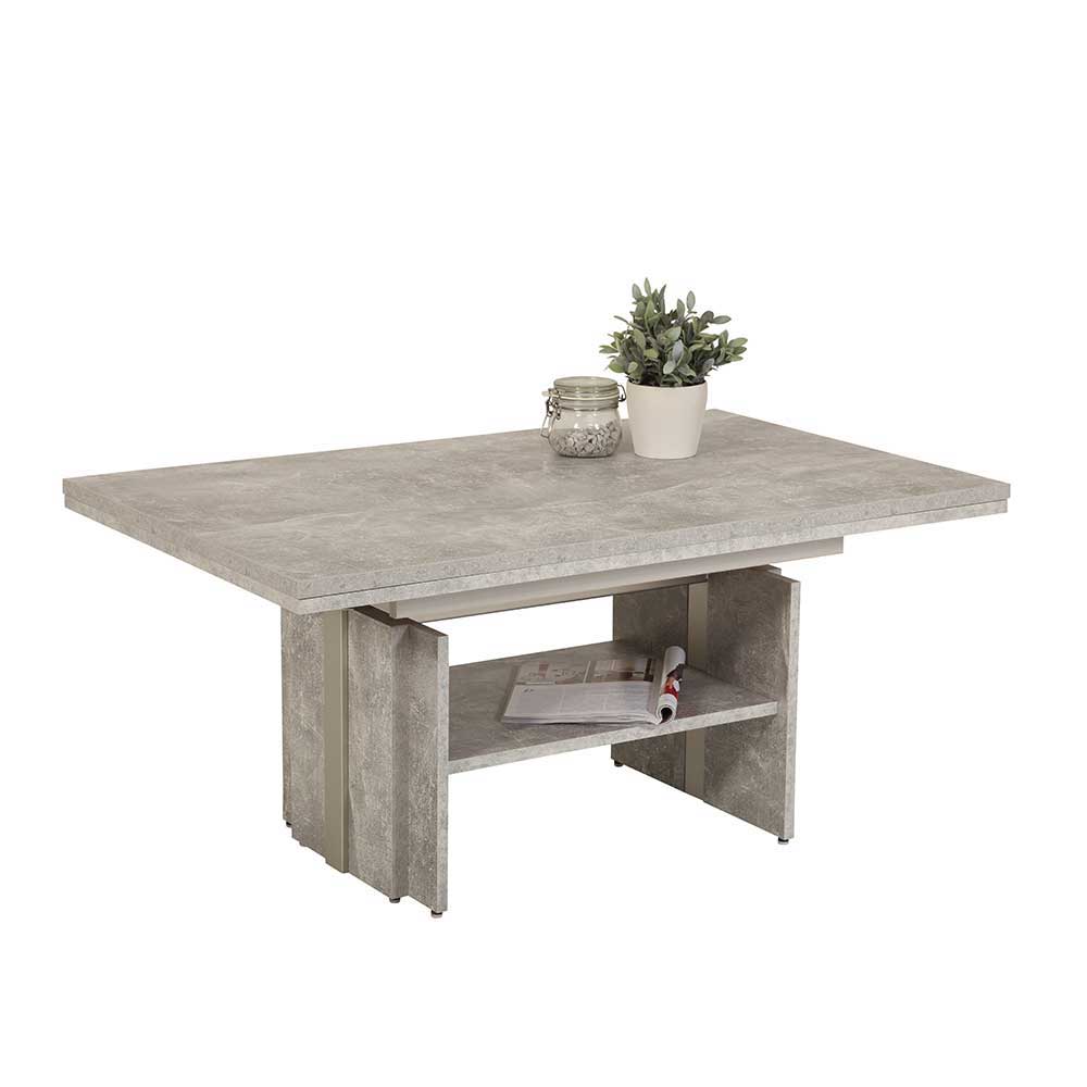 Wohnzimmer Funktionstisch in Beton Grau - Tivegus
