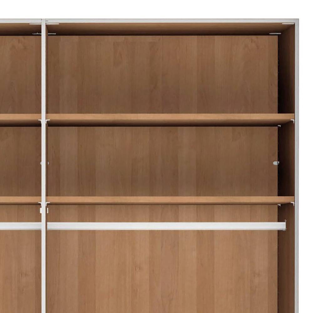 4-türiger Kleiderschrank in Eiche Bianco - Nikoba