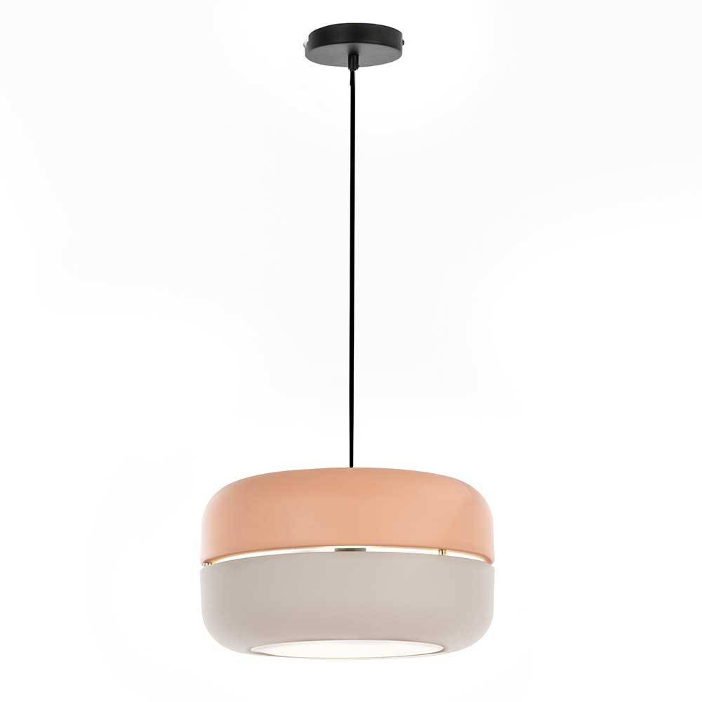 Scandi Chic Hängelampe in Rosa & Grau - Longos