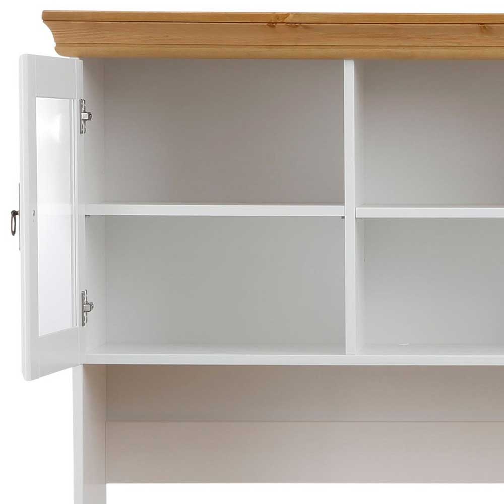 Moderner Buffetschrank in Weiß & Honig - Brasivon