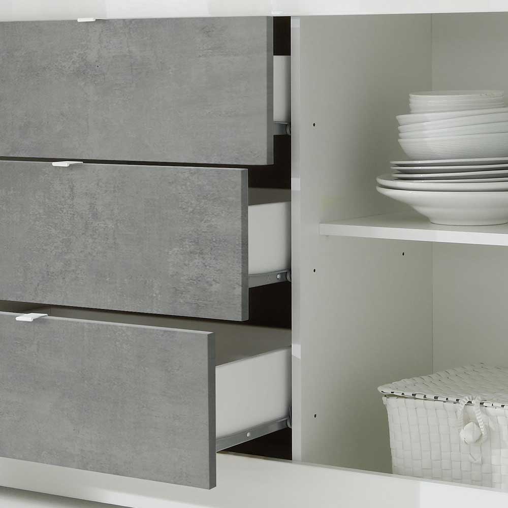 Wohnzimmerschränke in Beton Optik - Narandu (zweiteilig)