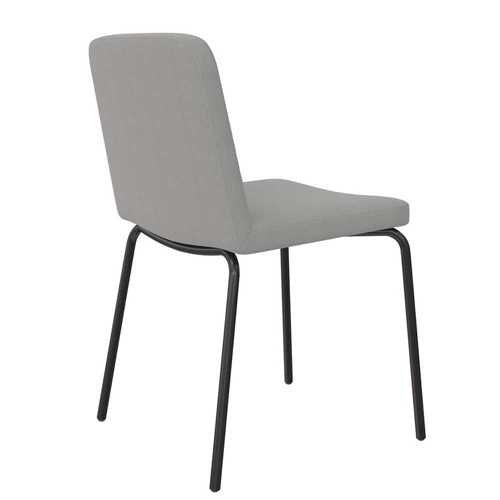 Polsterstühle in Grau und Schwarz - Semrosa (2er Set)
