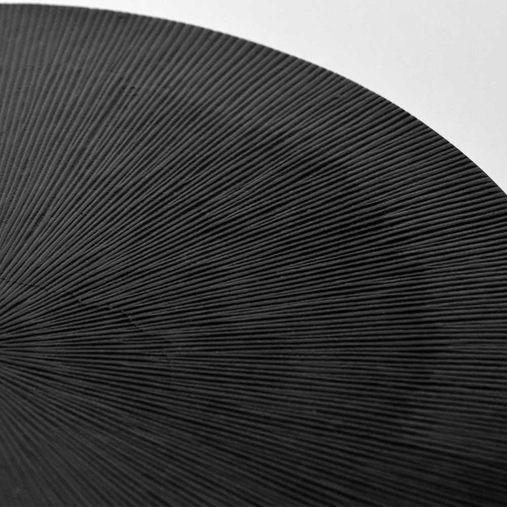 Runder Beistelltisch in Schwarz Antik Finish - Adne