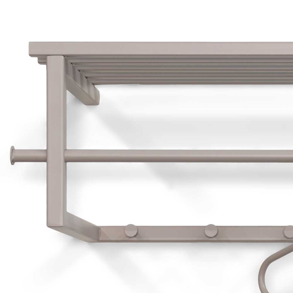 Stahl Hängegarderobe in Taupe - Helias