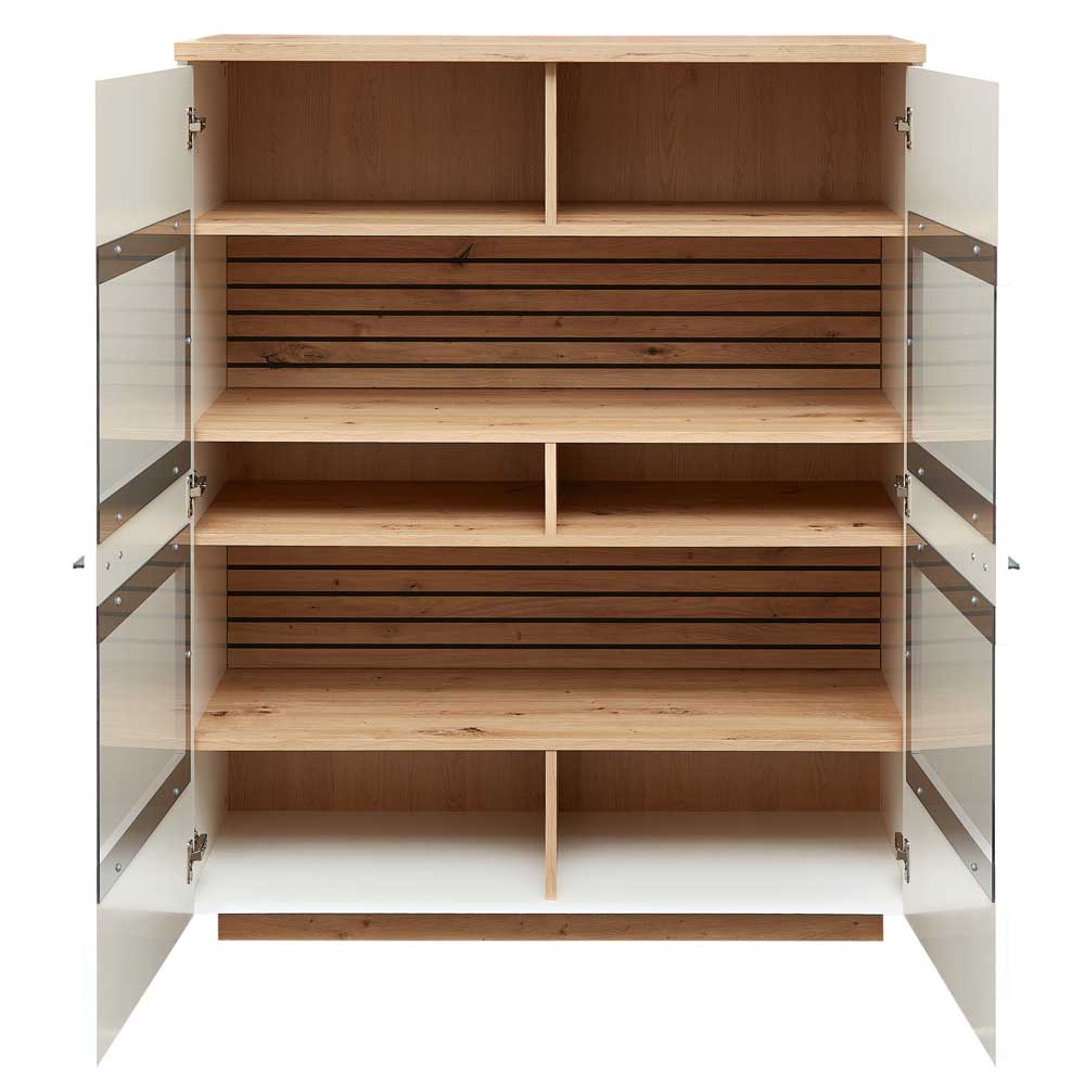 Highboard mit Glaseinsätzen 2-türig - Niam