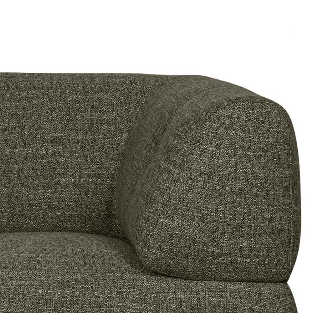 Wohnzimmersofa in Dunkelgrün Strukturstoff - Teresia