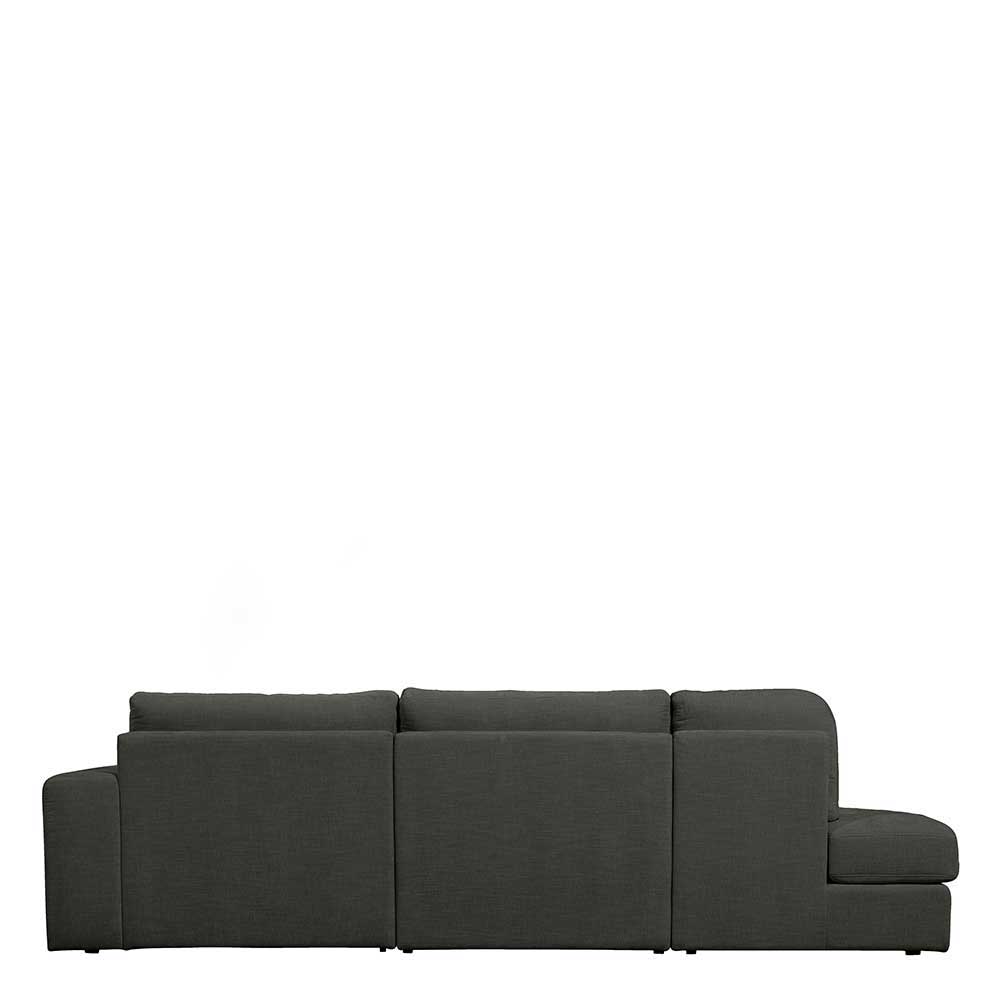 Wohzimmer Sofa in Anthrazit Webstoff-Bezug - Jilatov