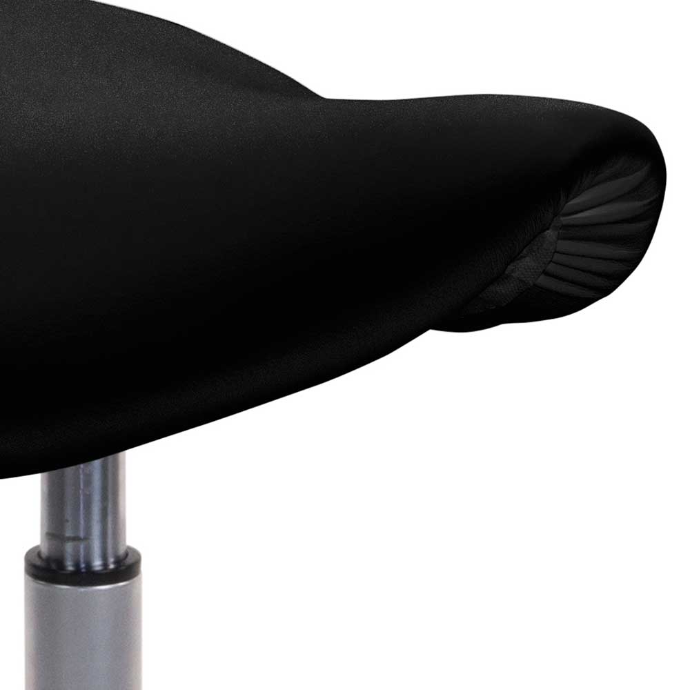 Arbeitshocker mit Sattelsitz in Schwarz - Simeona