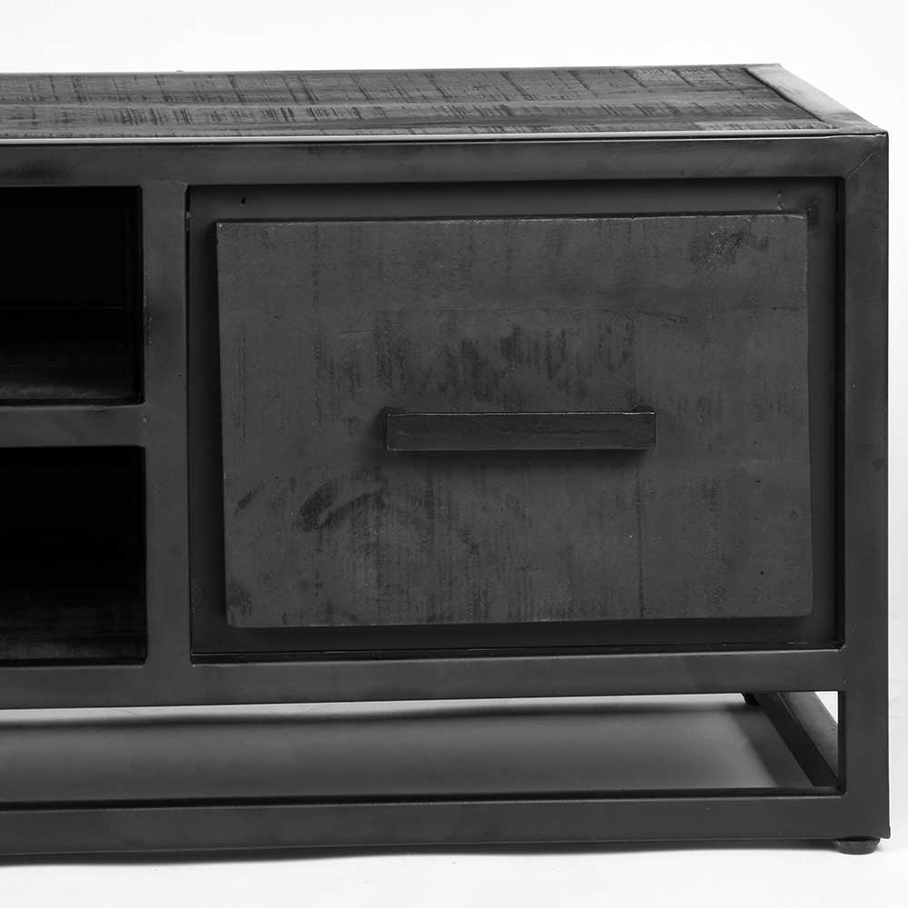 TV Lowboard in Schwarz Antik Finish - Esturado