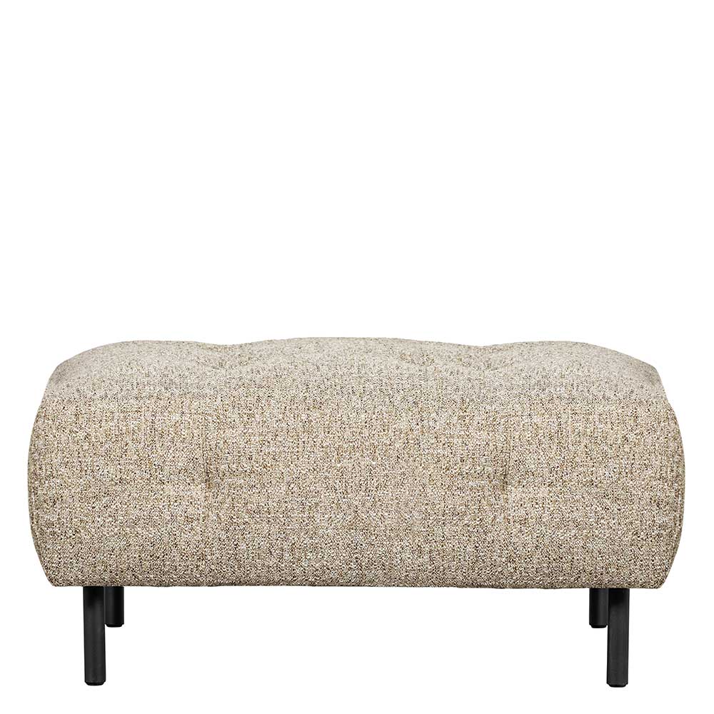 Strukturstoff Hocker in Beige - Pantras