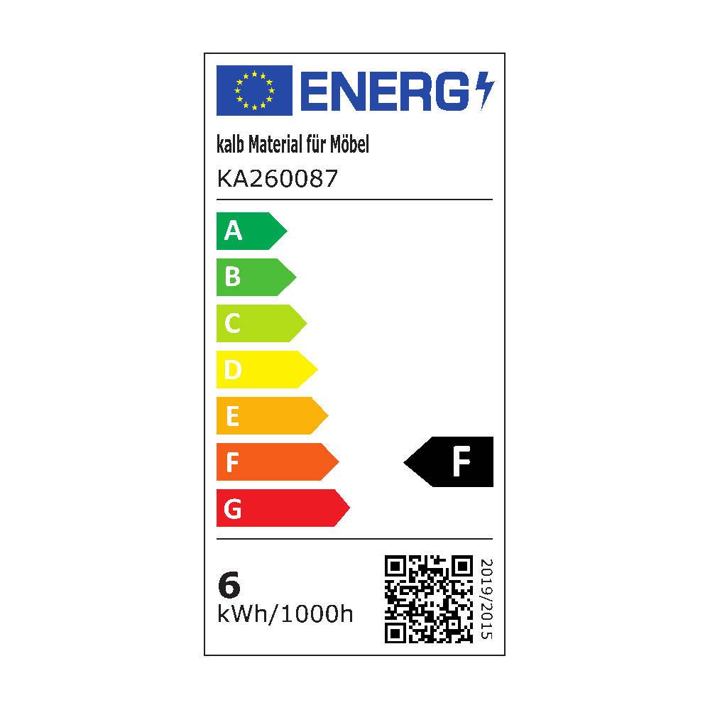 Energieeffizienzlabel für den Spiegelschrank mit Klasse F und 6 kWh/1000h – New Orleans