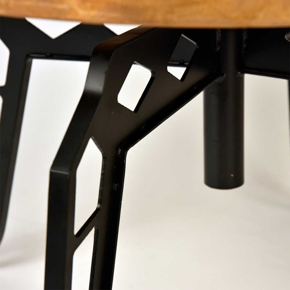 Designer Wohnzimmertisch mit runder Holzplatte - Vild
