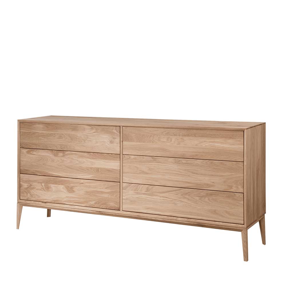 Elegante Kommode aus Wildeiche Bianco geölt - Lamia