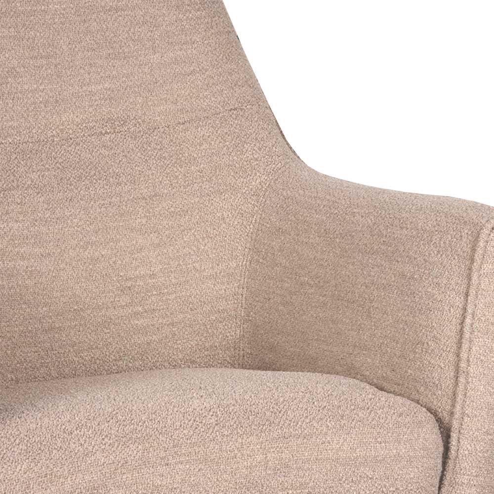 Drehbarer Sessel in Beigegrau Boucle - Gideon