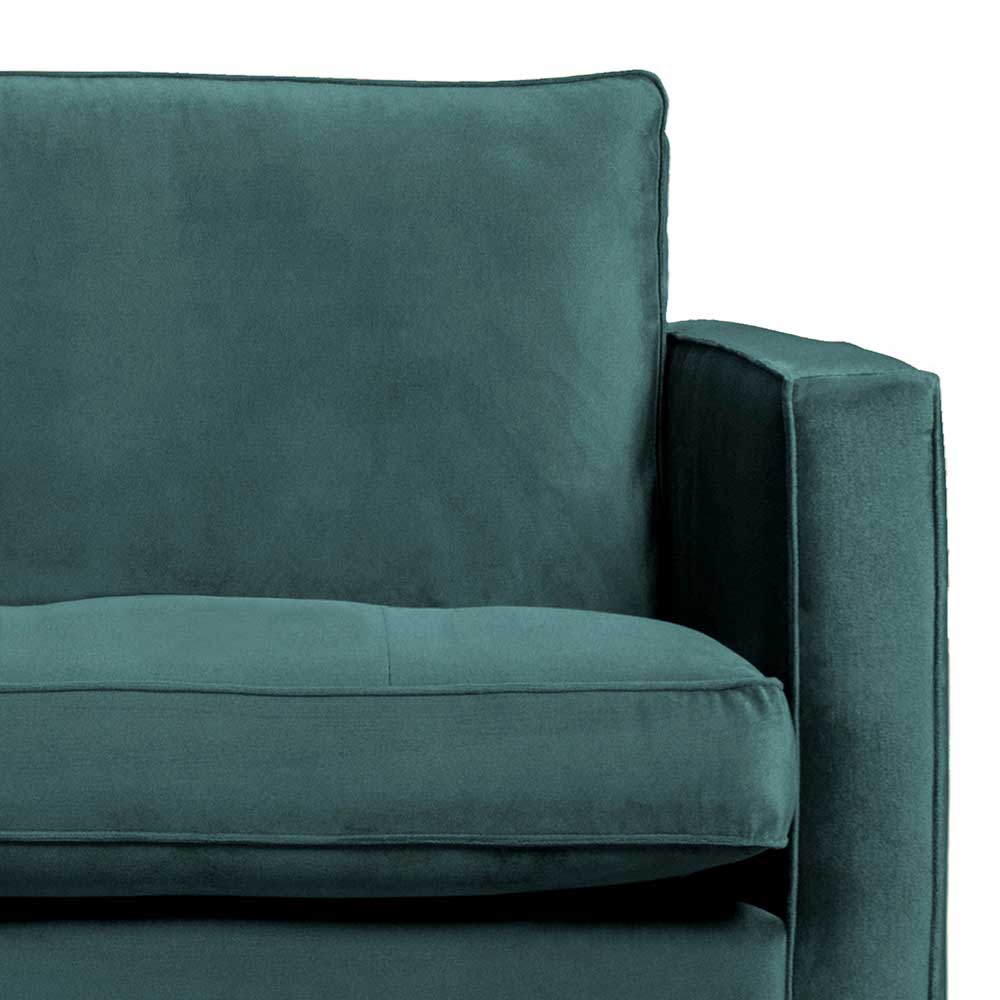 Samtcouch in Blau Petrol - Fledos I