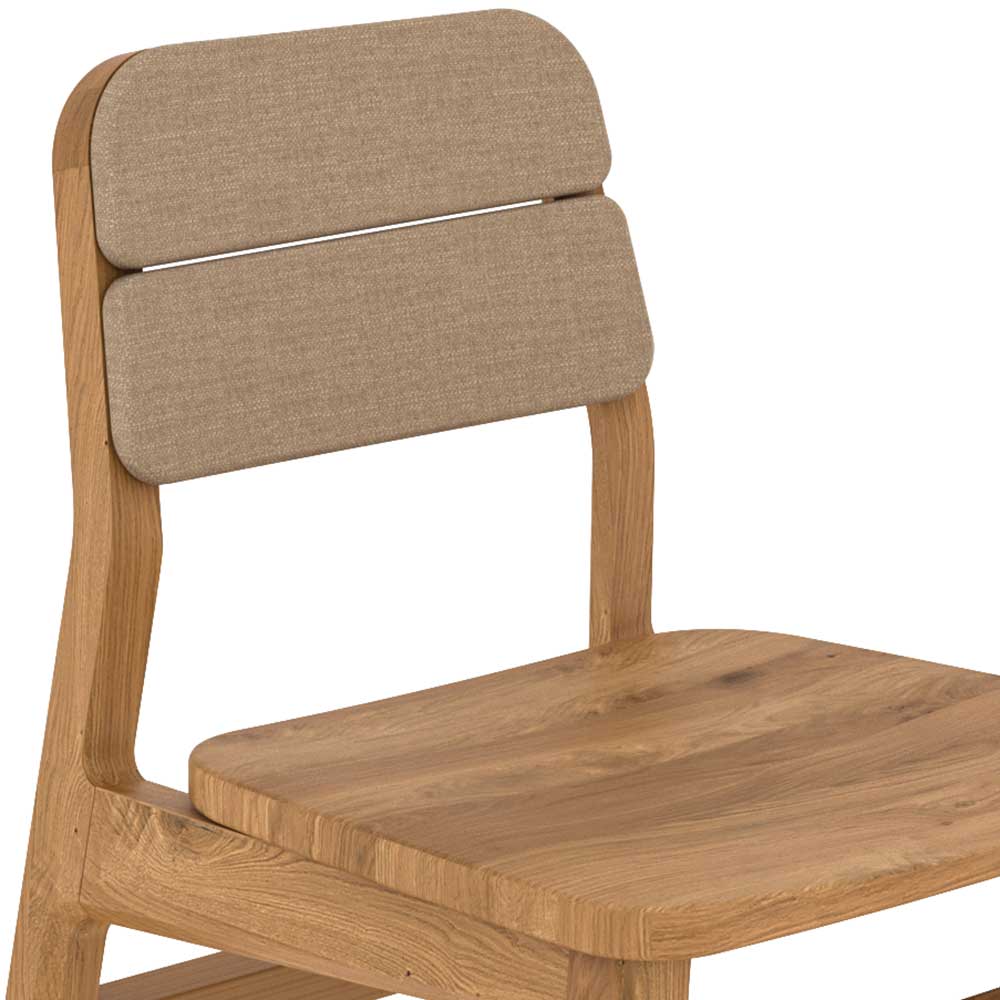 Design-Holzstühle mit Rückenpolster - Laida (2er Set)