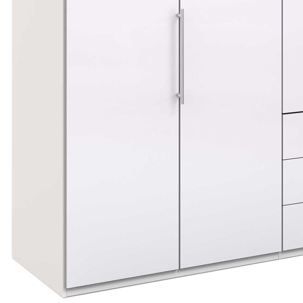 Weißer Schlafzimmerschrank mit zwei Falttüren - Dolienca