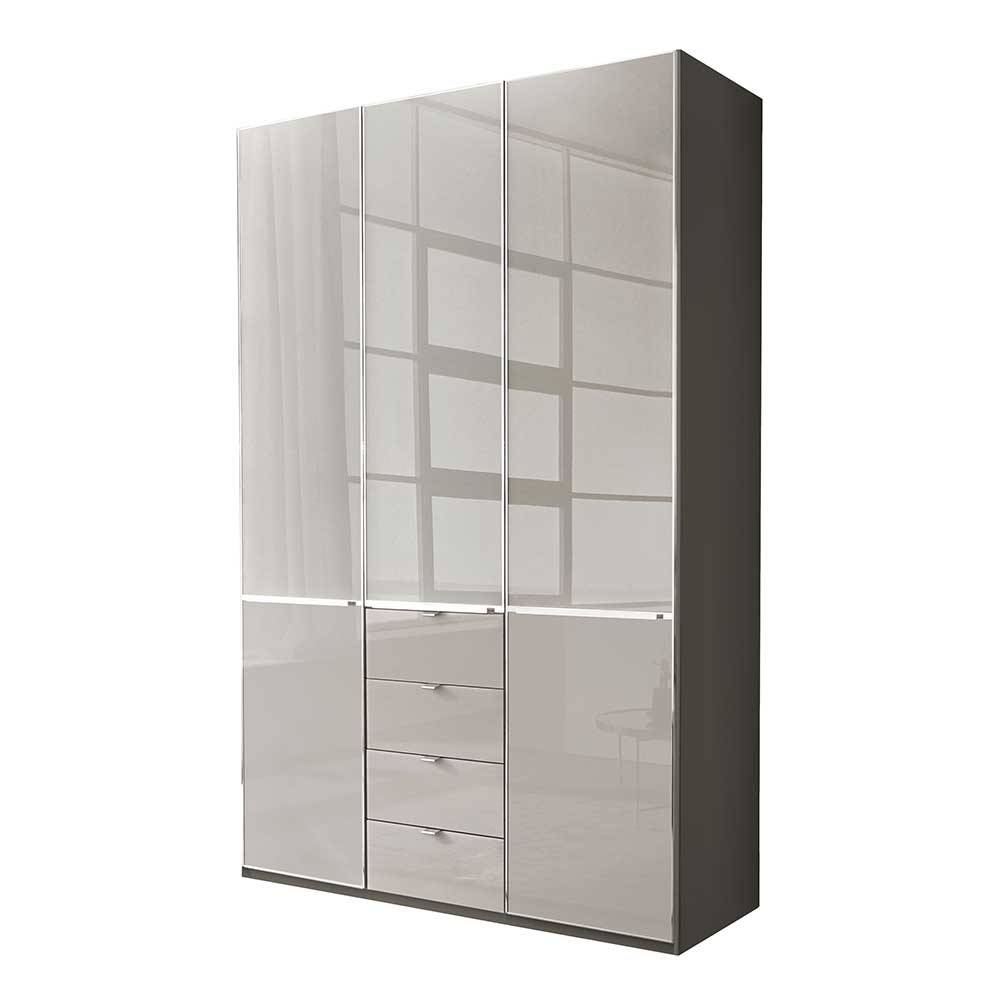 Großer Design-Kleiderschrank mit glänzenden Fronten und vier Schubladen – Korcula
