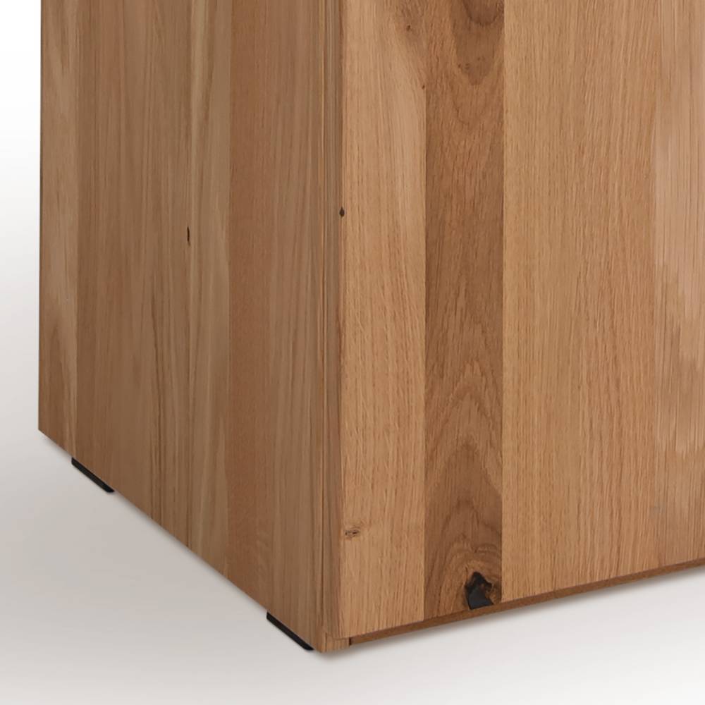Unterer Bereich des Eichenholz Aktenschranks mit Standfüßen und Holzdetails – Calexia