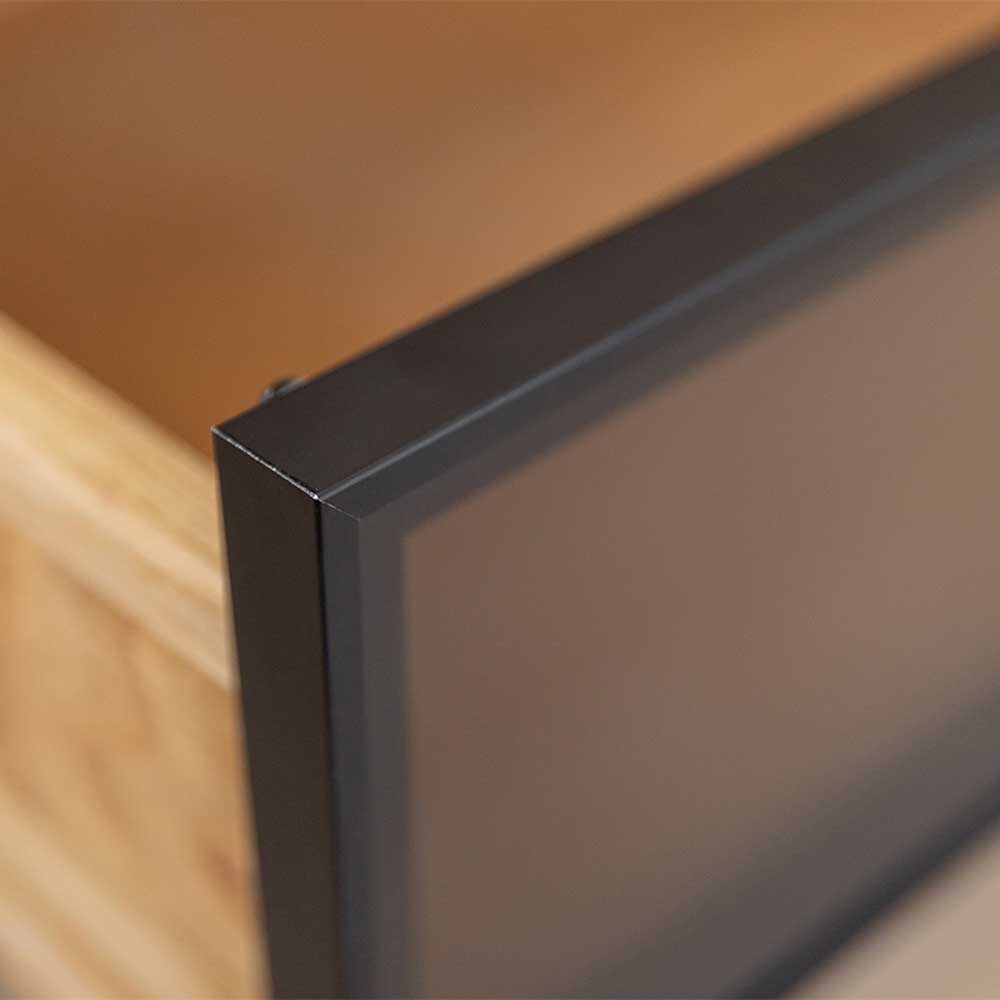 TV Lowboard aus Eiche und Metall - Fabiella