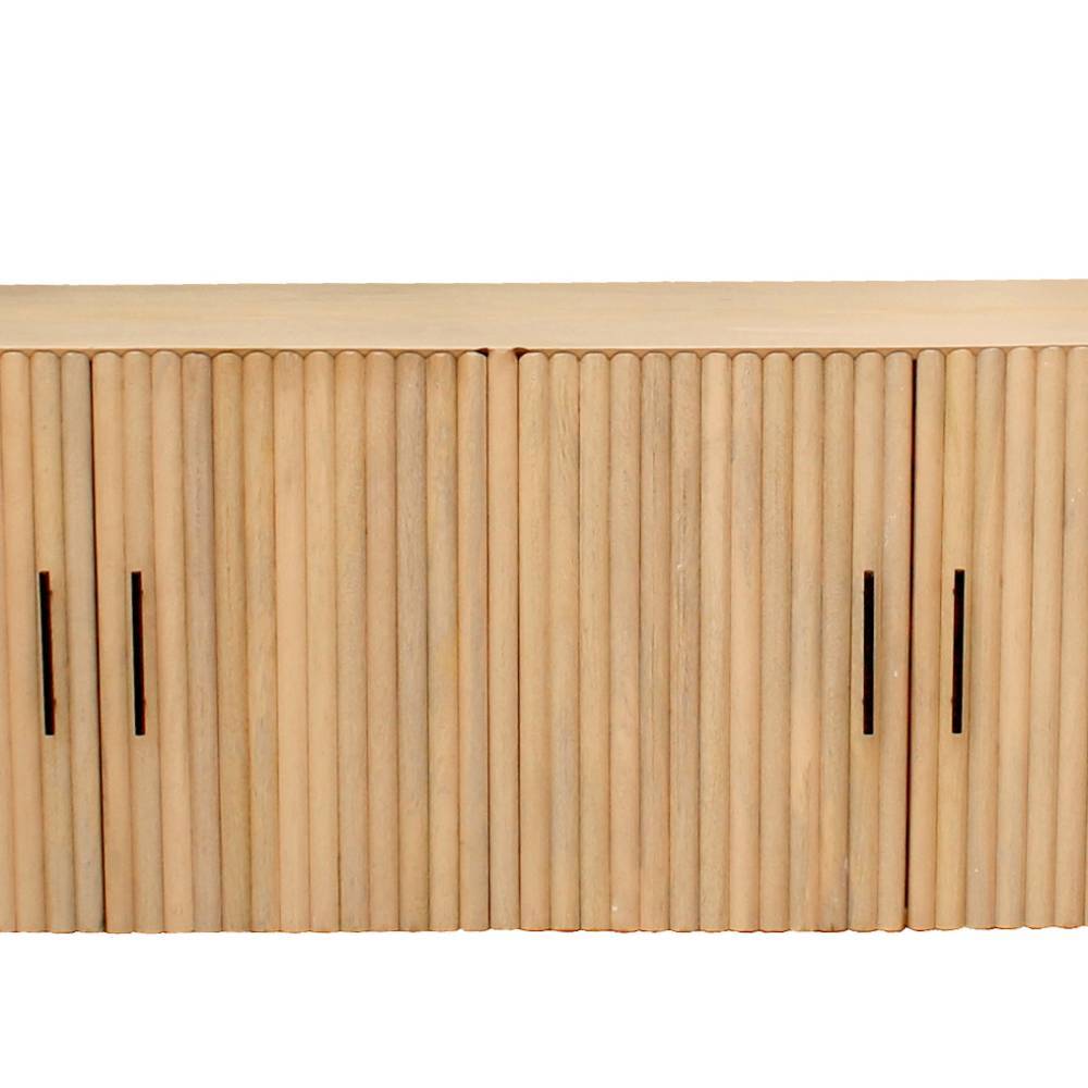 Mangoholz Sideboard in Lamellenoptik - Dorian