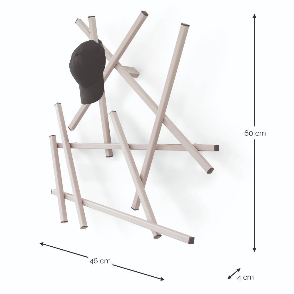 Design-Hängegarderobe in Taupe - Landira