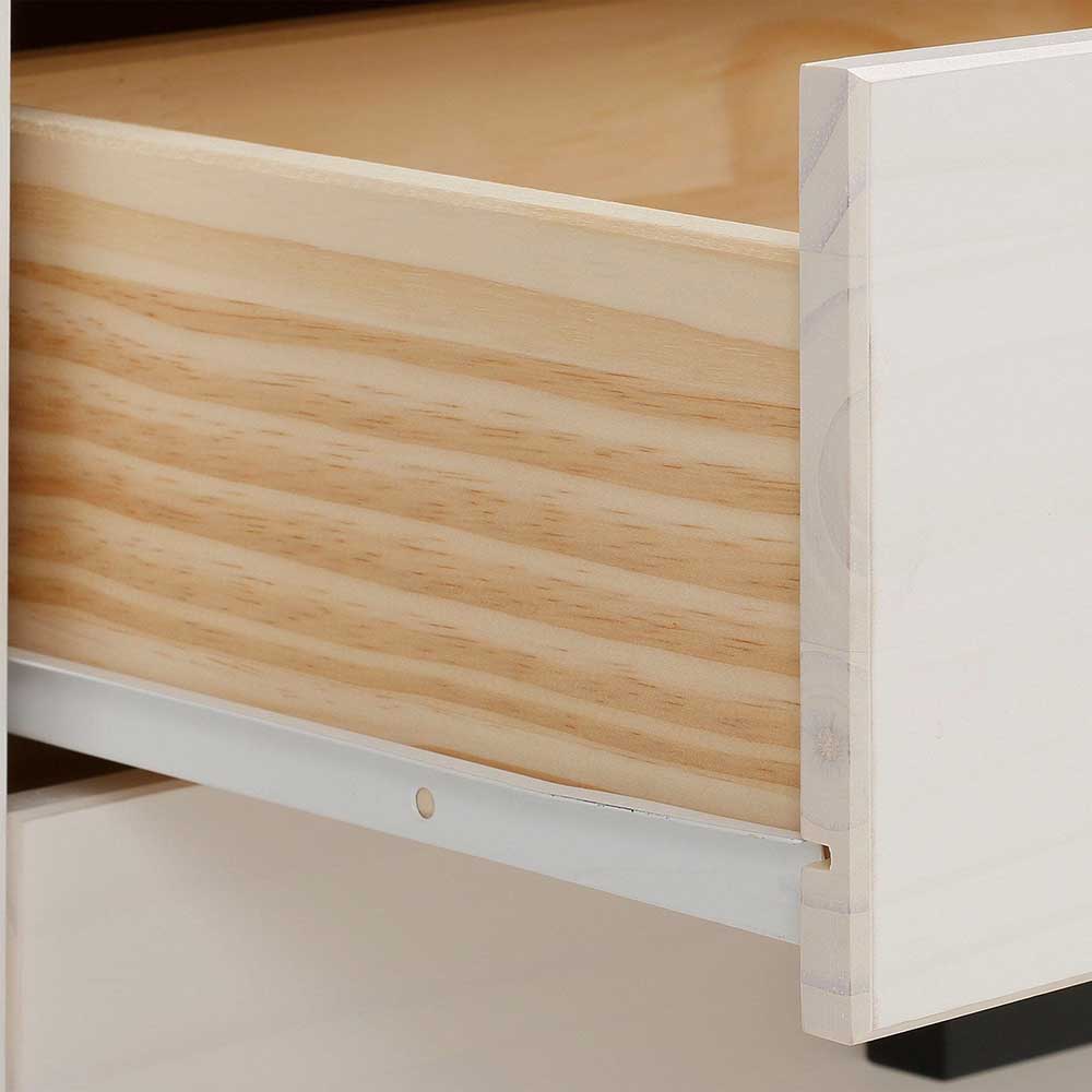 75x170x35 cm Landhaus Schrank in Weiß - Manduza