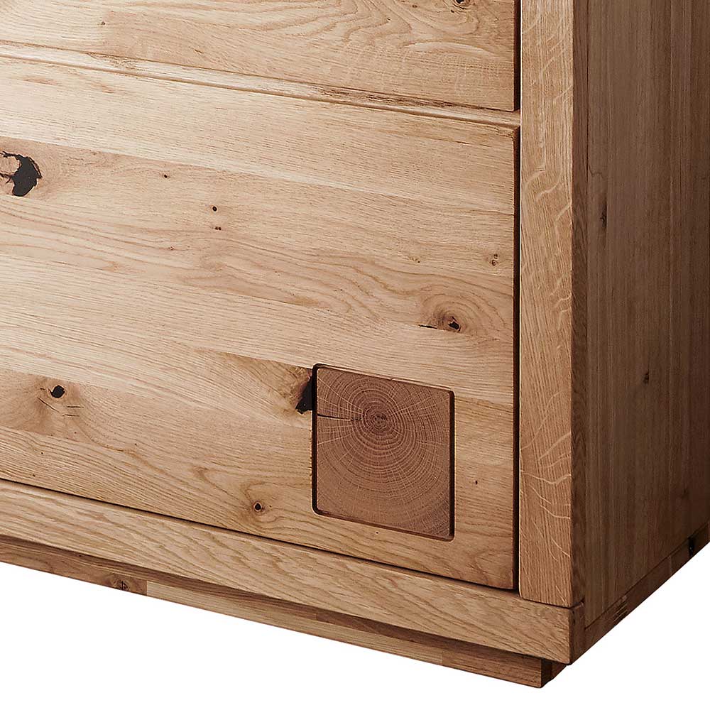 103x148x40 Modernes Holz-Highboard mit Glaseinsatz - Embleys