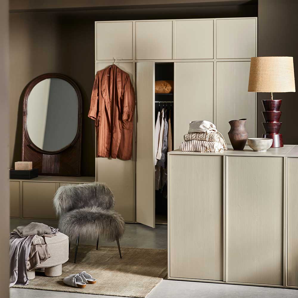 50x50x58 1-türiger Schrank in Grau - Career