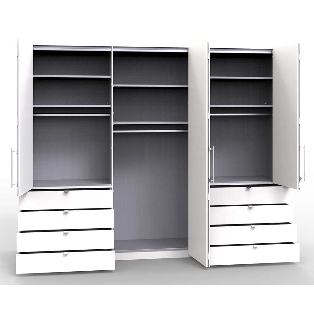 Falttürenschrank Racapulco in Creme Weiß