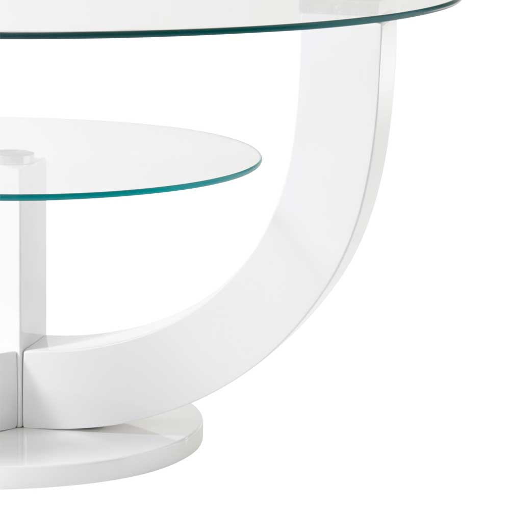 Runder Glas Couchtisch 80x40x80 cm - Gremas
