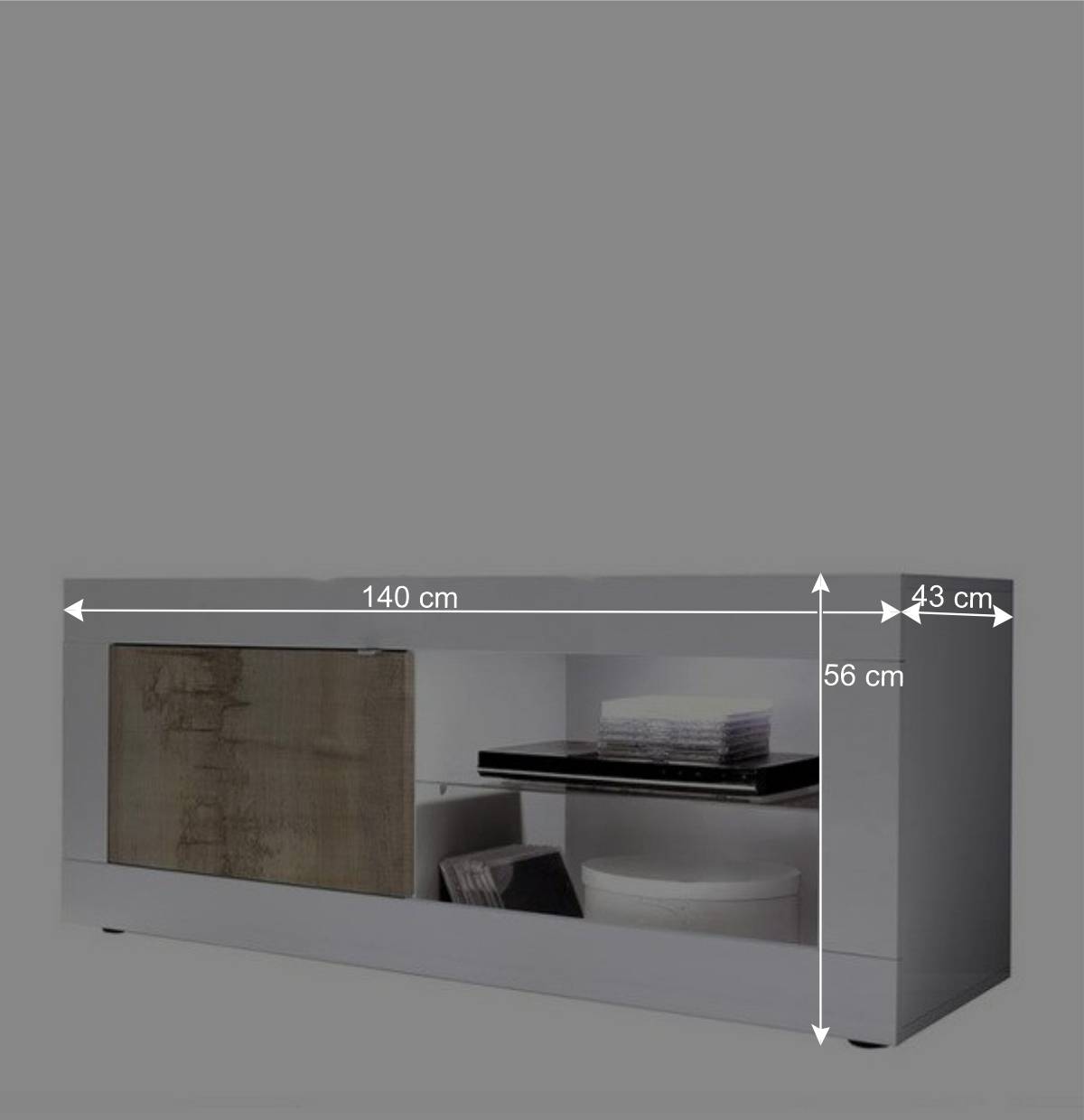 TV Anbauwand Kombination modern - Olvenion (dreiteilig)