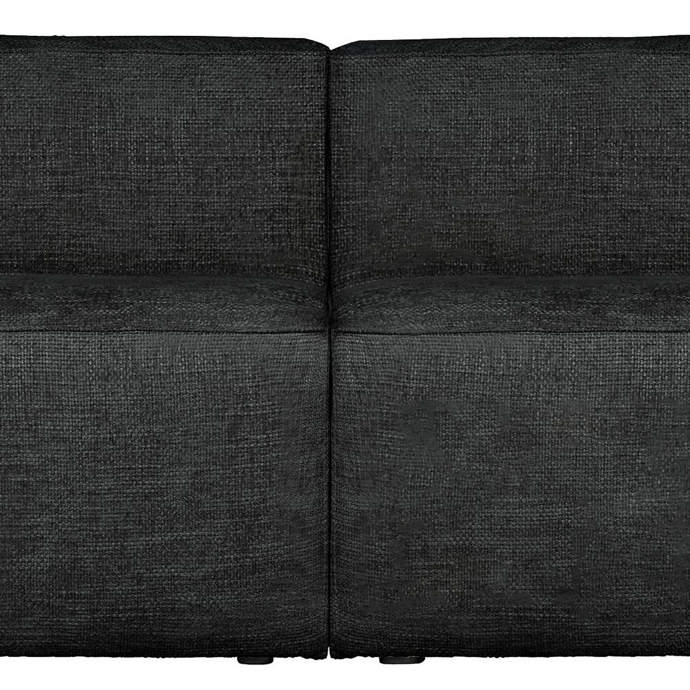 Couch aus Strukturstoff in Dunkelgrau - Filigrano
