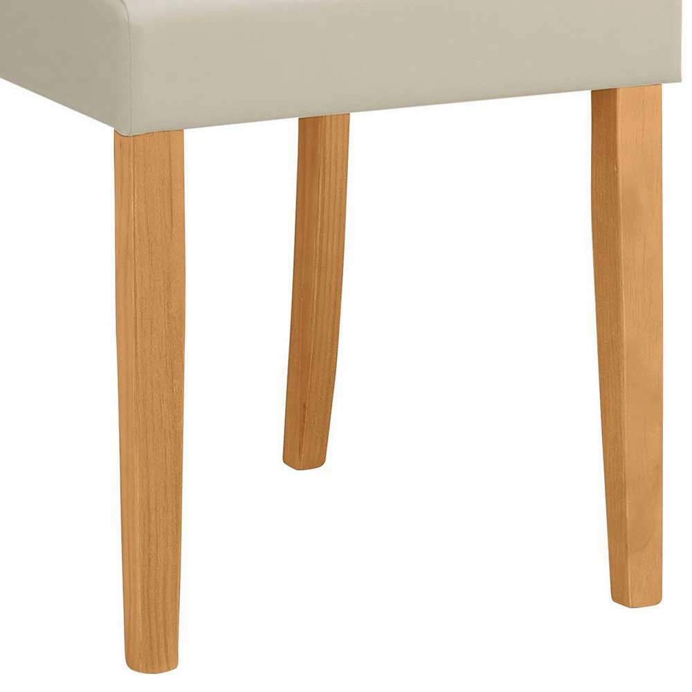 Esszimmerstuhl in Creme & Kiefer - Ribera (2er Set)