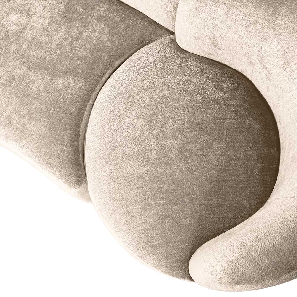 Modul Couch Sessel Hocker in Beige - Paryra (dreiteilig)