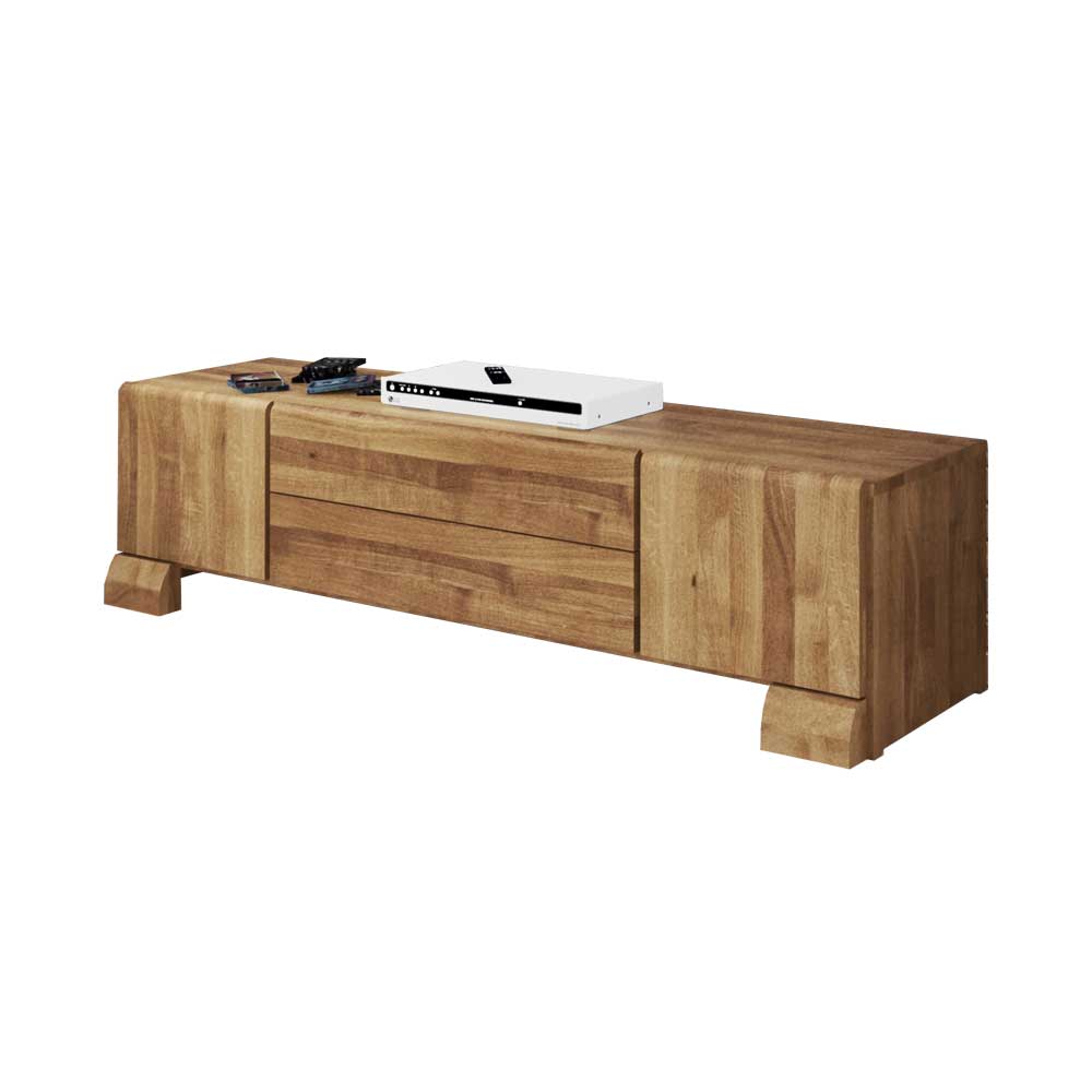 TV Board Vaskov aus Wildeiche Massivholz