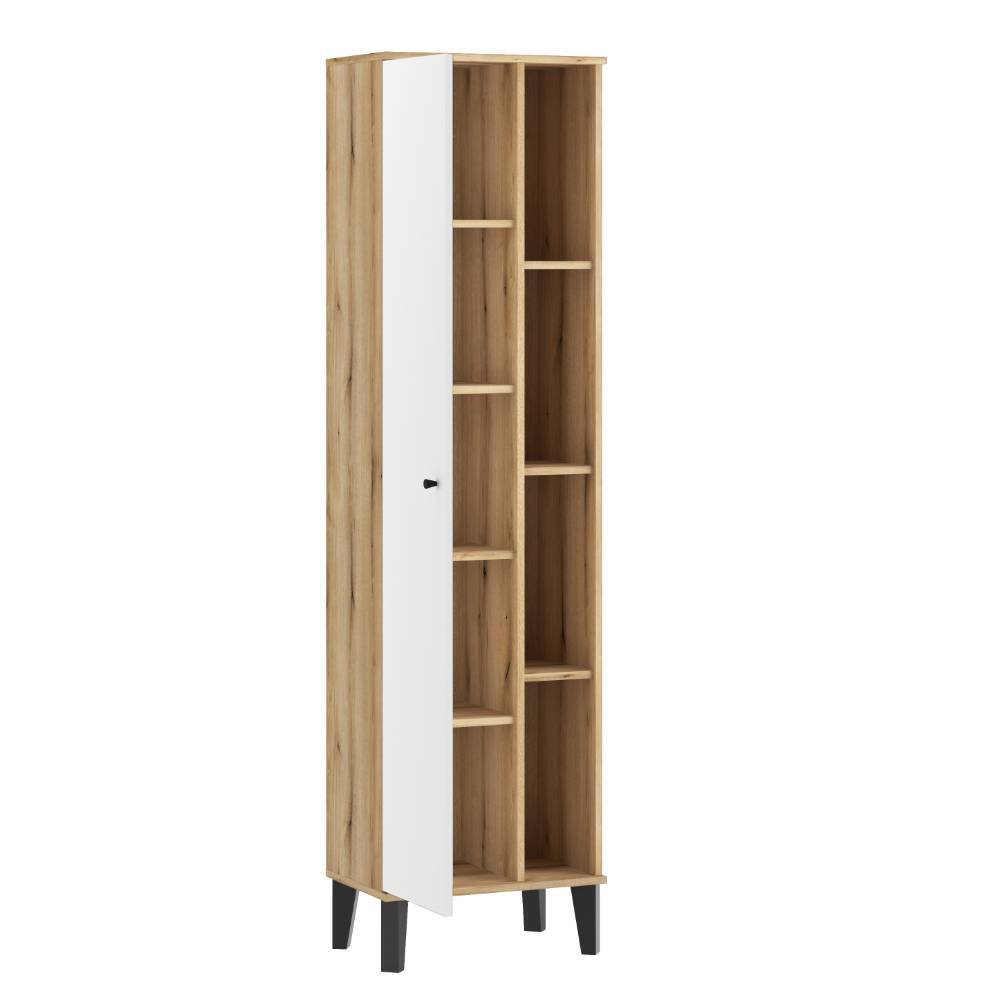 51cm breiter Bad Hochschrank in Weiß - Naviron